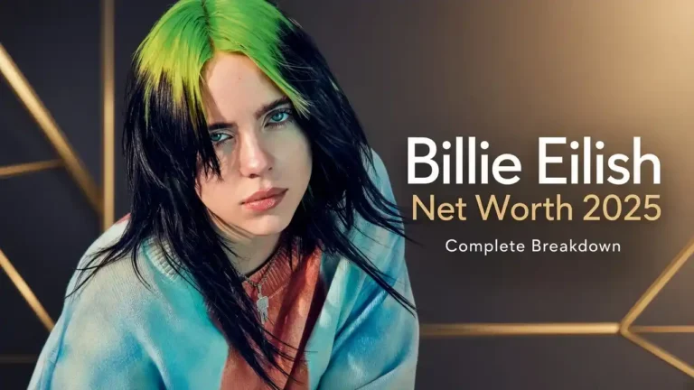 Billie Eilish net worth 2025 complete breakdown portrait with green black hair