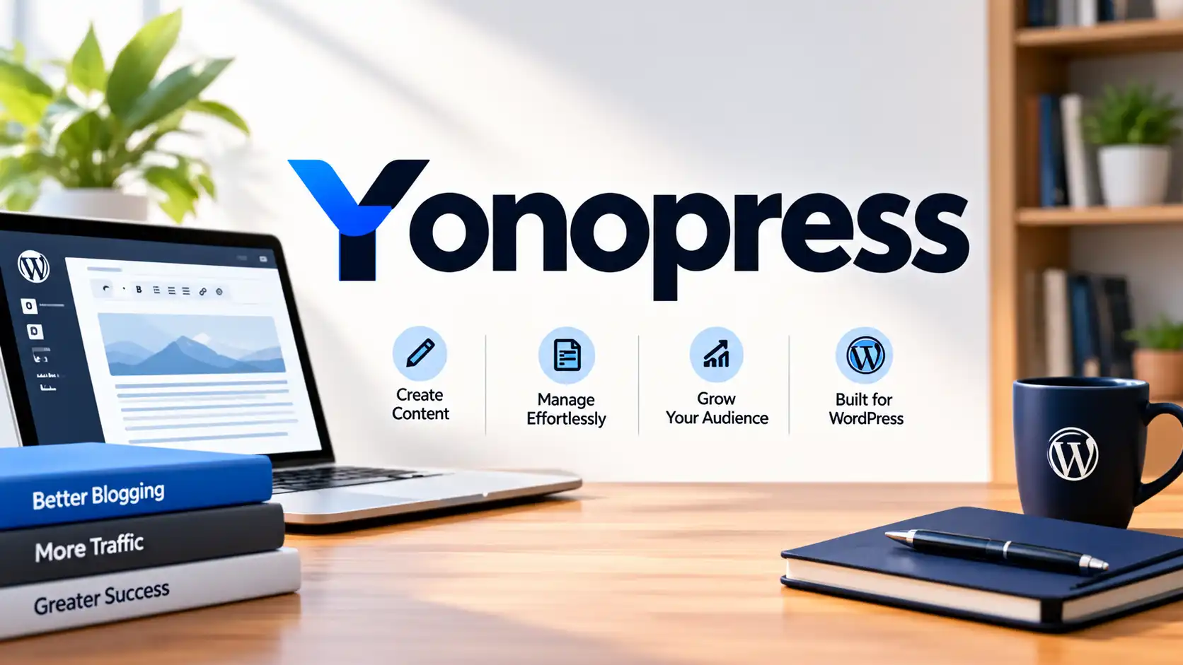 Yonopress blogging platform for content creation and website management